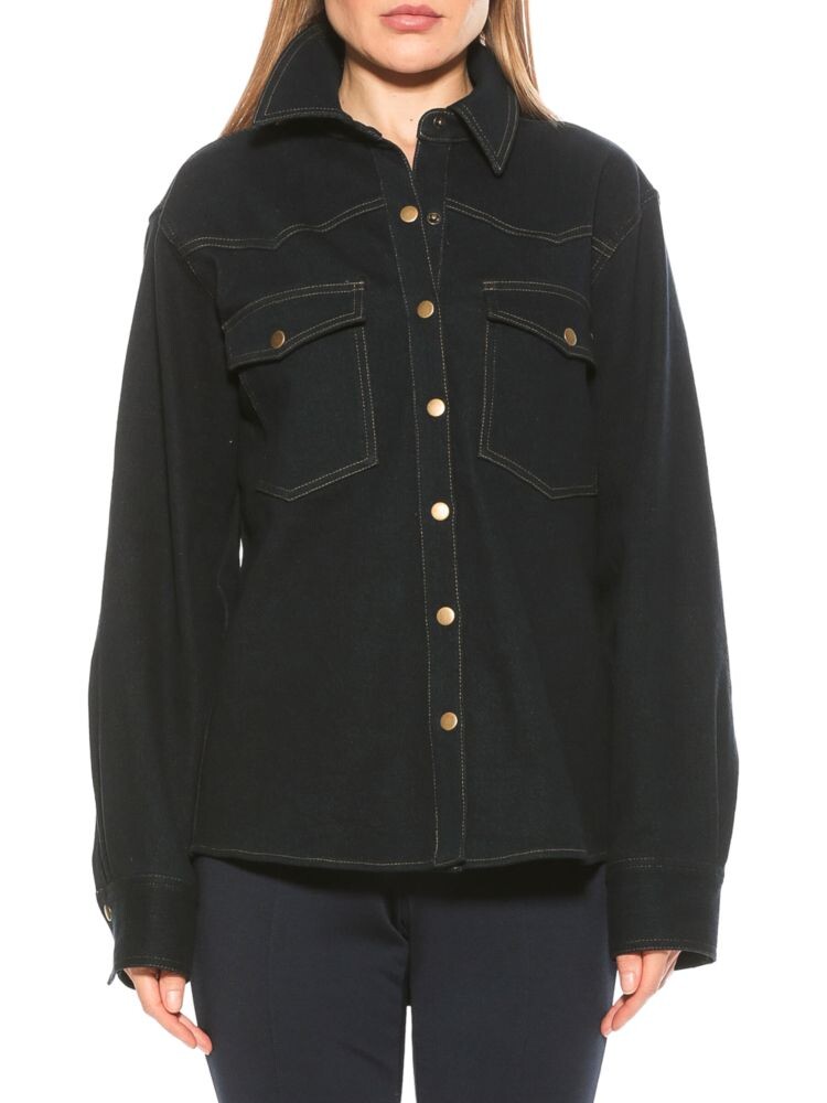 

Джинсовая куртка с заниженными плечами Della Alexia Admor, цвет Dark Denim