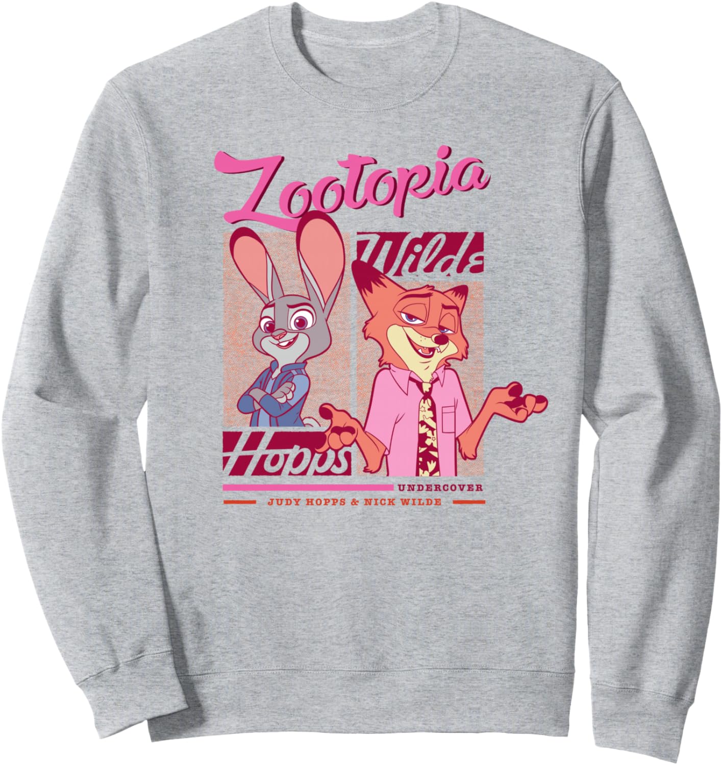 

Толстовка Disney Zootopia 2 с Джуди Хоппс и Ником Уайлдом в образе Под прикрытием, серый