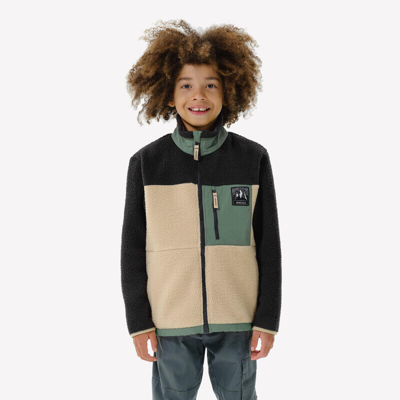 

Детский флис Quechua, цвет gris grafito/beige cáñamo/verde laurel