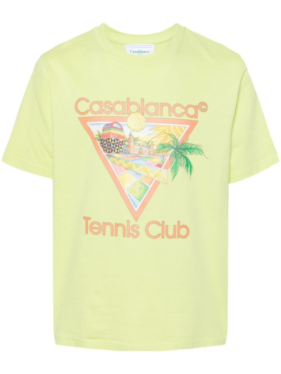 

Casablanca футболка Cubism Tennis Club, зеленый