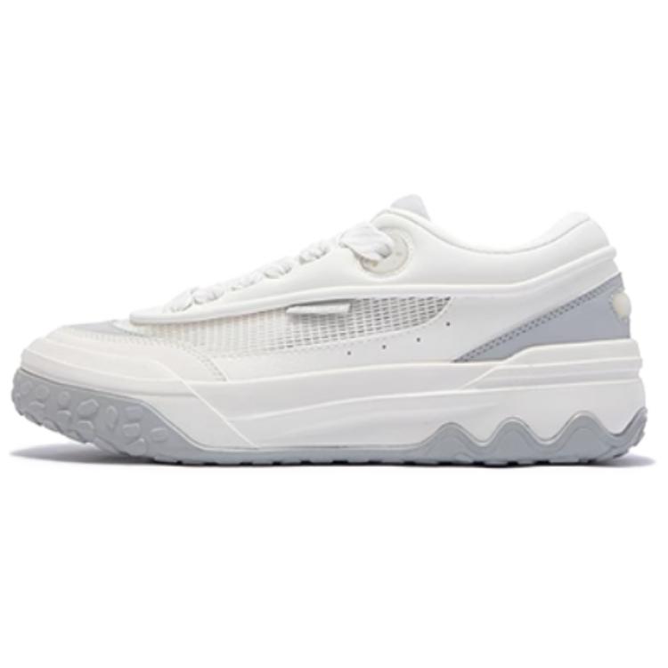 

Мужские белые низкие скейтерские кроссовки Slip Resistant Abrasion Resistant 361°, feather белый photon серый