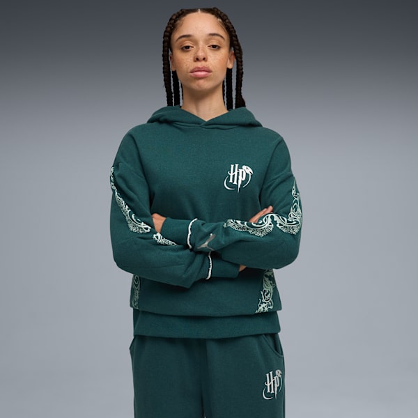 

Женская баскетбольная толстовка с капюшоном Puma Hoops X Harry Potter, зеленый