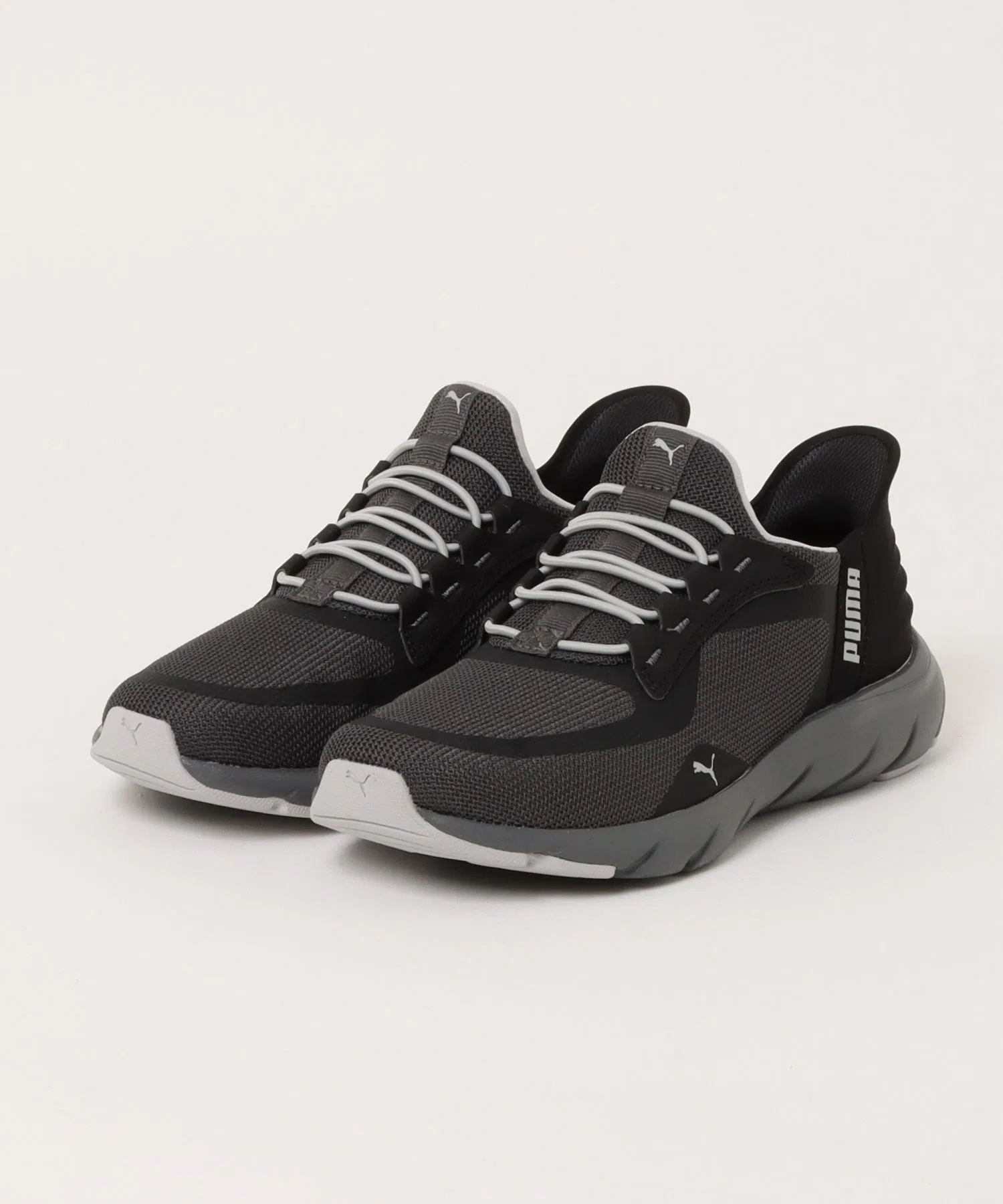 Унисекс слипоны PUMA SOFTRIDE FLEX LACE EASE IN ALT тёмно-серые