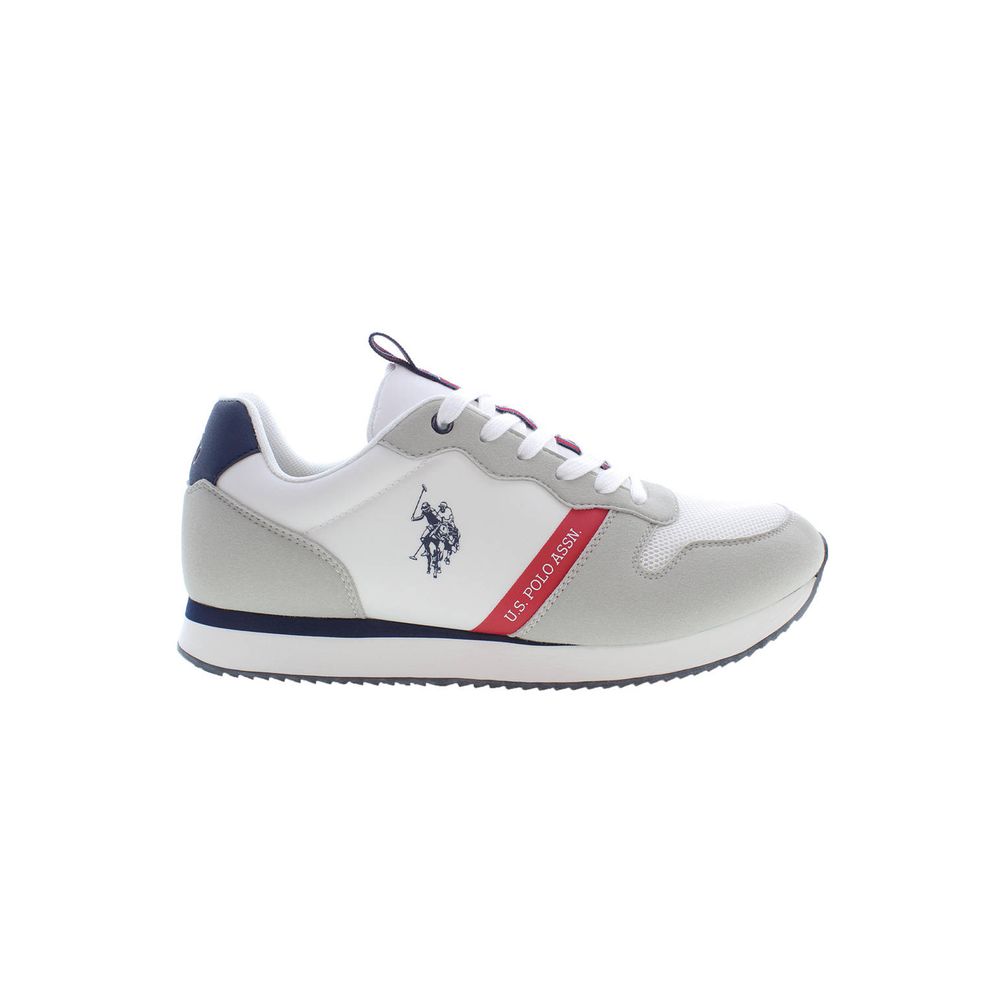 

Белые мужские кроссовки из полиэстера U.S. Polo Assn.