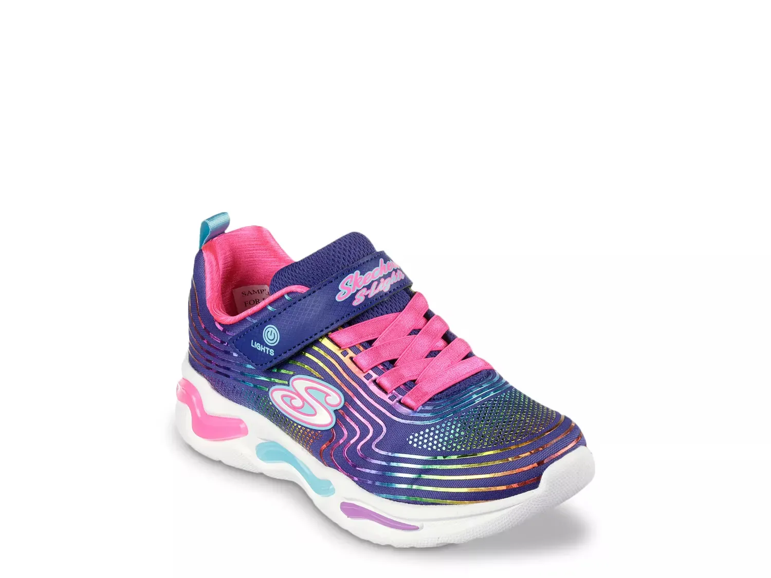 

S Lights Wavy Beams Слипоны Sneaker - детские Skechers, Navy/Multicolor Rainbow