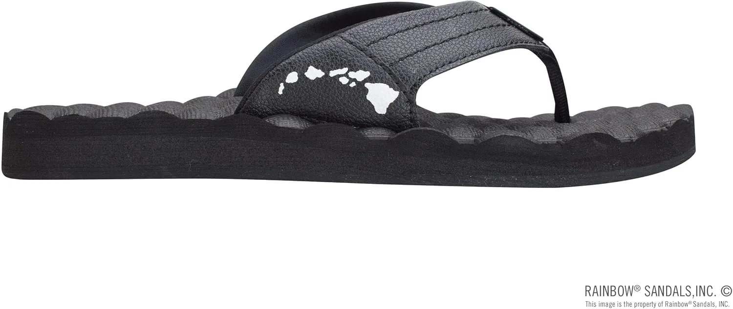 Сандалии резиновые Rainbow, Black Rainbow Sandals — фото 4