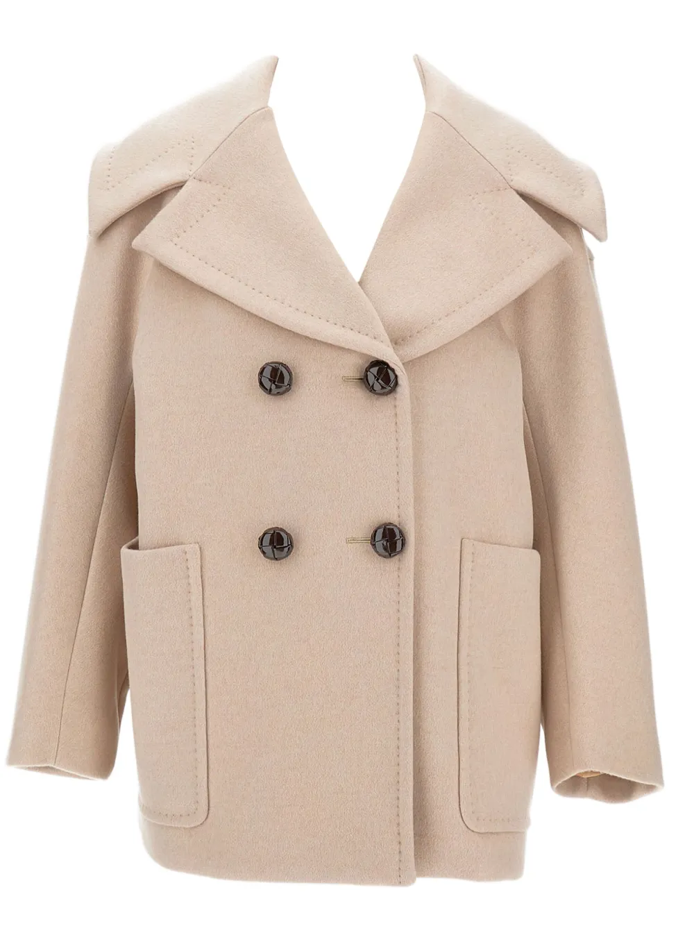 

Двубортное пальто MAX MARA, нейтральный