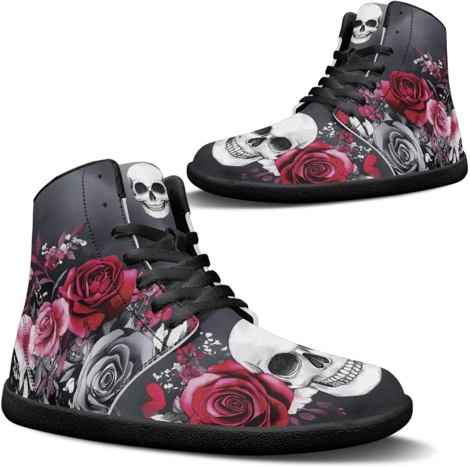 

Кроссовки Binienty для мужчин и женщин с высокой посадкой, без носка, на шнуровке, из искусственной кожи, противоскользящие, серый