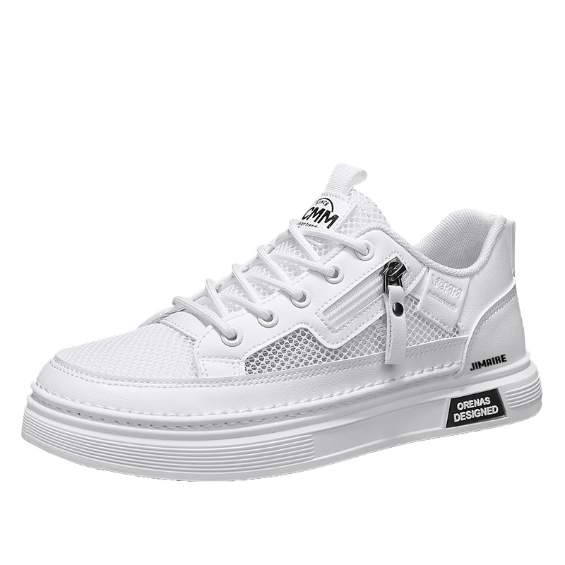 

King Jinmai Мужские белые кеды низкие, цвет White