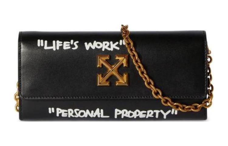 

OFF-WHITE Чёрный женский кошелёк из коровьей кожи OFF WHITE