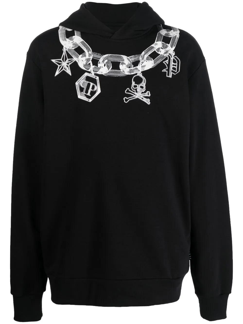 

Худи с принтом Philipp Plein, черный