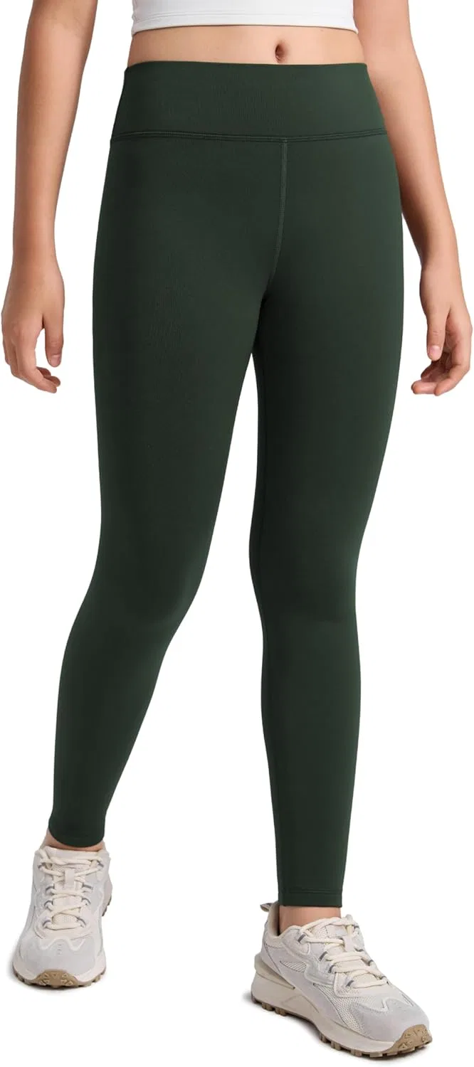 Леггинсы для девочек CRZ YOGA, утеплённые флисом, цвет Legend Green