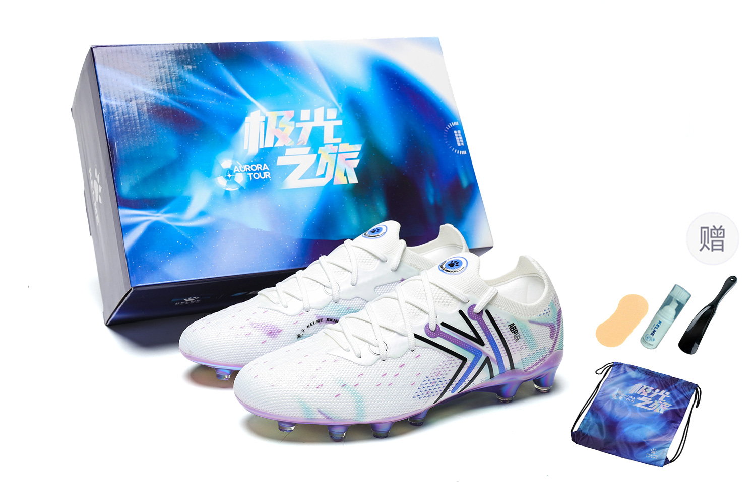 KELME Футбольные бутсы Ji Di 5.0 FG с амортизацией на твердом грунте, отскоком и противоскользящим покрытием, унисекс, белые, разноцветные, флагманские