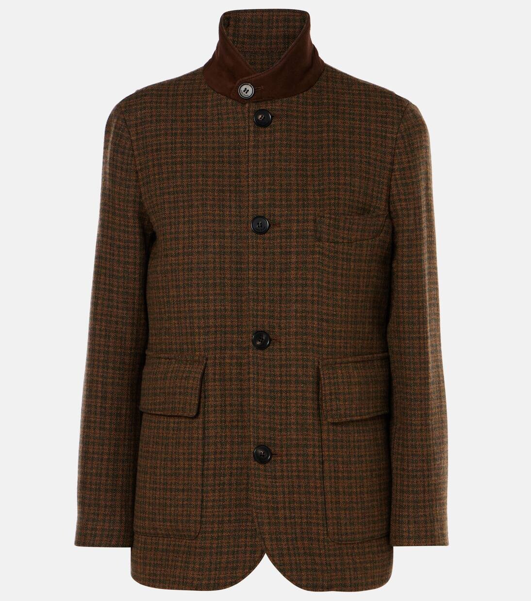 

Куртка Roadster из шерсти, кашемира и мохера Loro Piana, цвет pied de poule/ginger