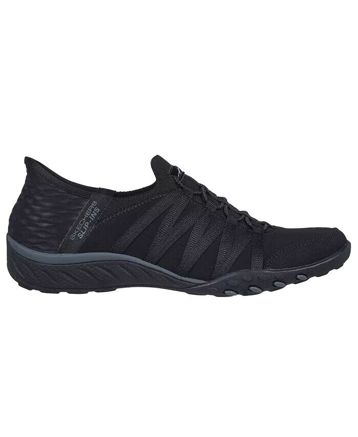 Женские повседневные слипоны свободного покроя без шнуровки Roll with Me от Finish Line Skechers, черный — фото 2