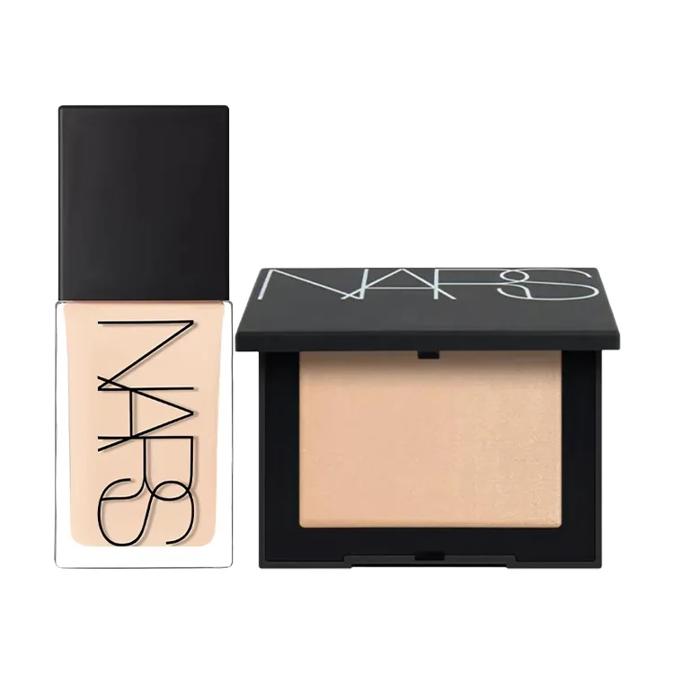 NARS Набор топовой тональной основы из двух предметов: легко растушевывается, стойкая, маскирующая, фиксирующая, 10 г + 30 мл, подарок на день рождения, Two-Piece Set: Liquid Foundation L2 30ml+Skin Concealer #Warm Nude Beige 10g