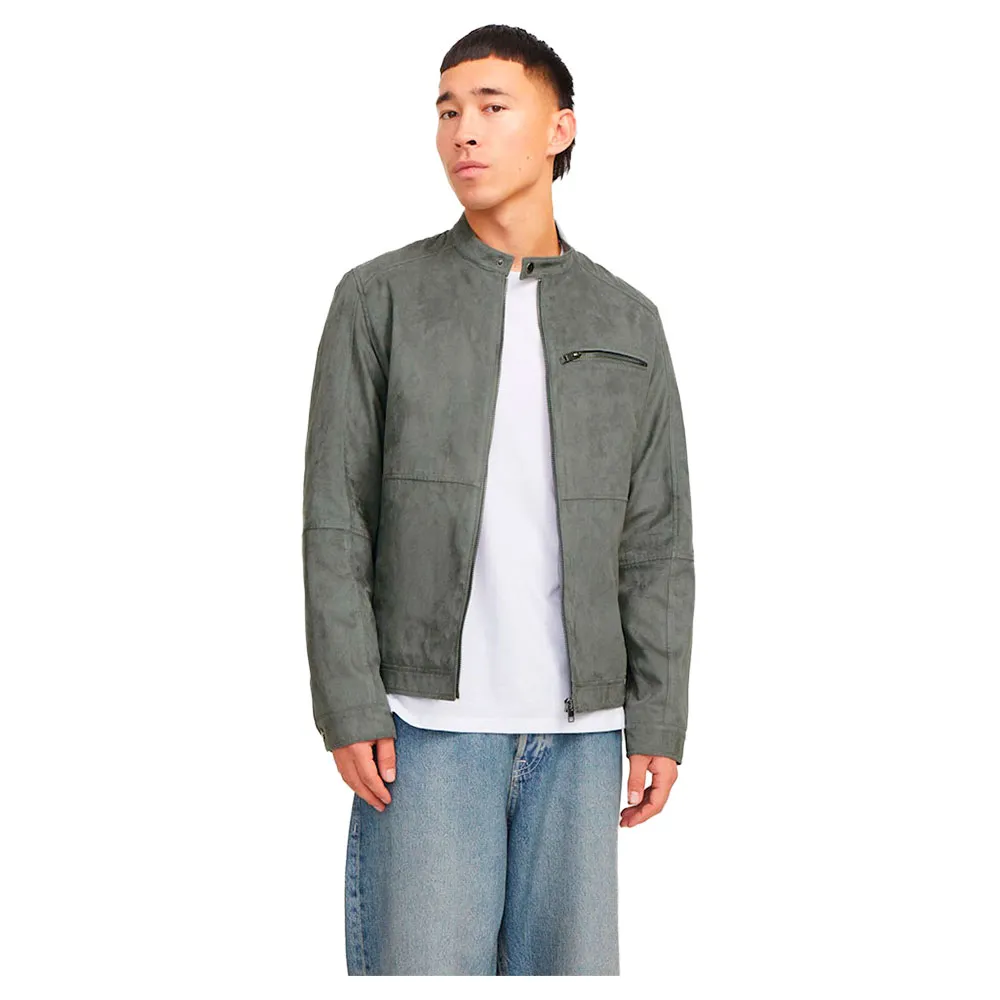 

Куртка Jack & Jones Dylan Biker leather, зеленый