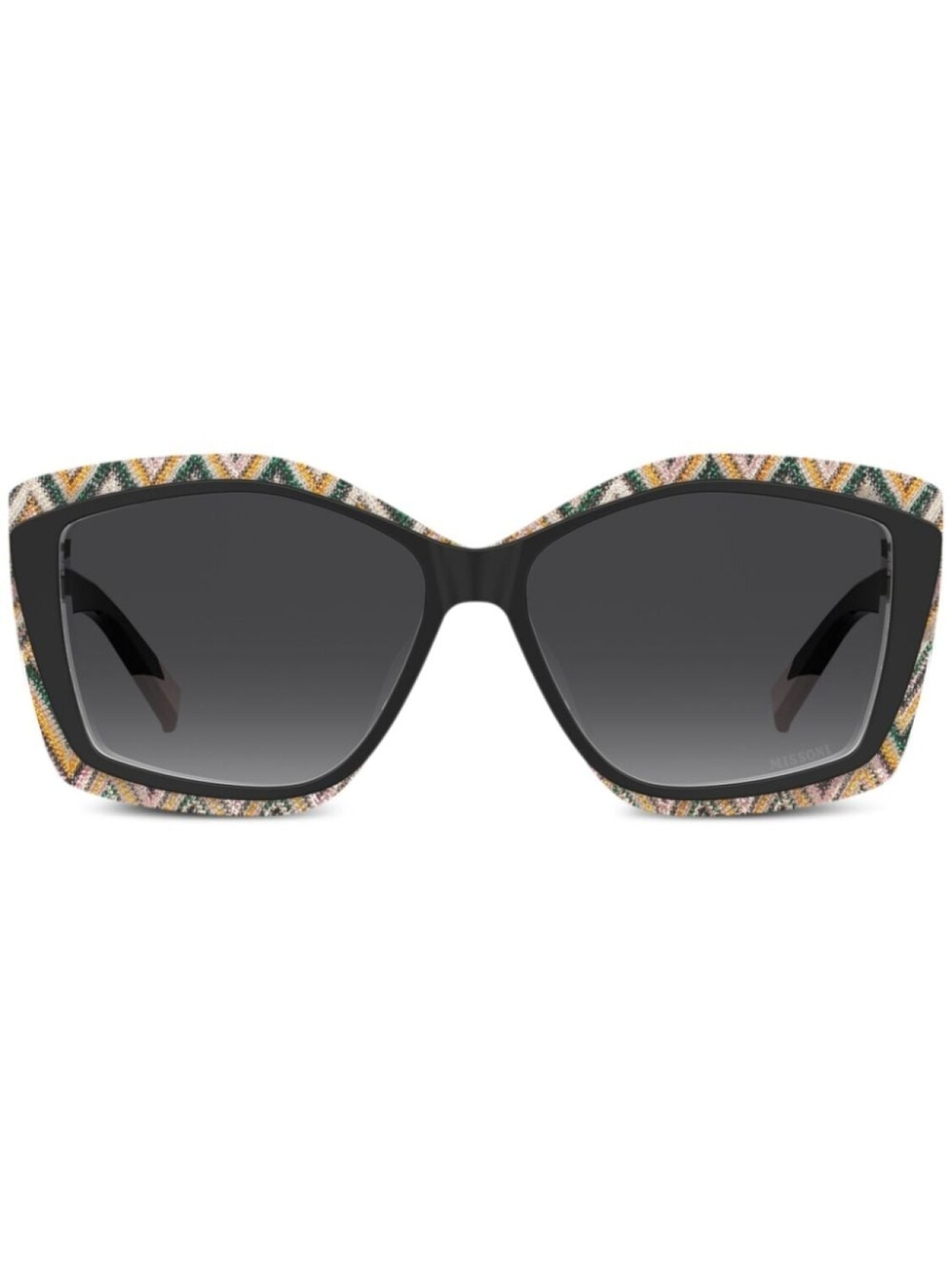 

MISSONI EYEWEAR солнцезащитные очки в квадратной оправе с тонированными линзами, черный