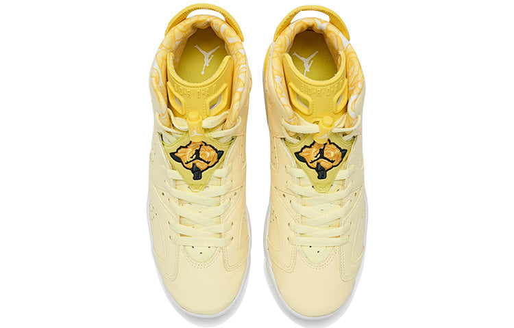 Кроссовки (GS) Air Jordan 6 Retro 'Citron Tint', желтый — фото 3