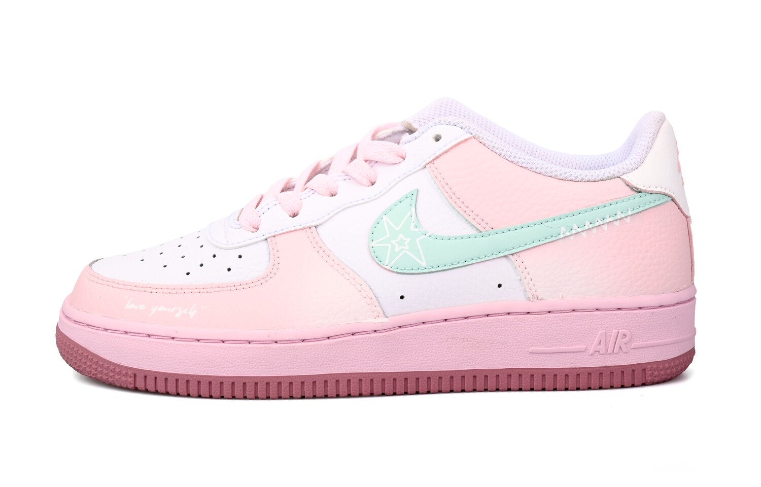 

Кроссовки Nike Air Force 1 Skateboard Shoes Women's Low-Top White Pink, белый