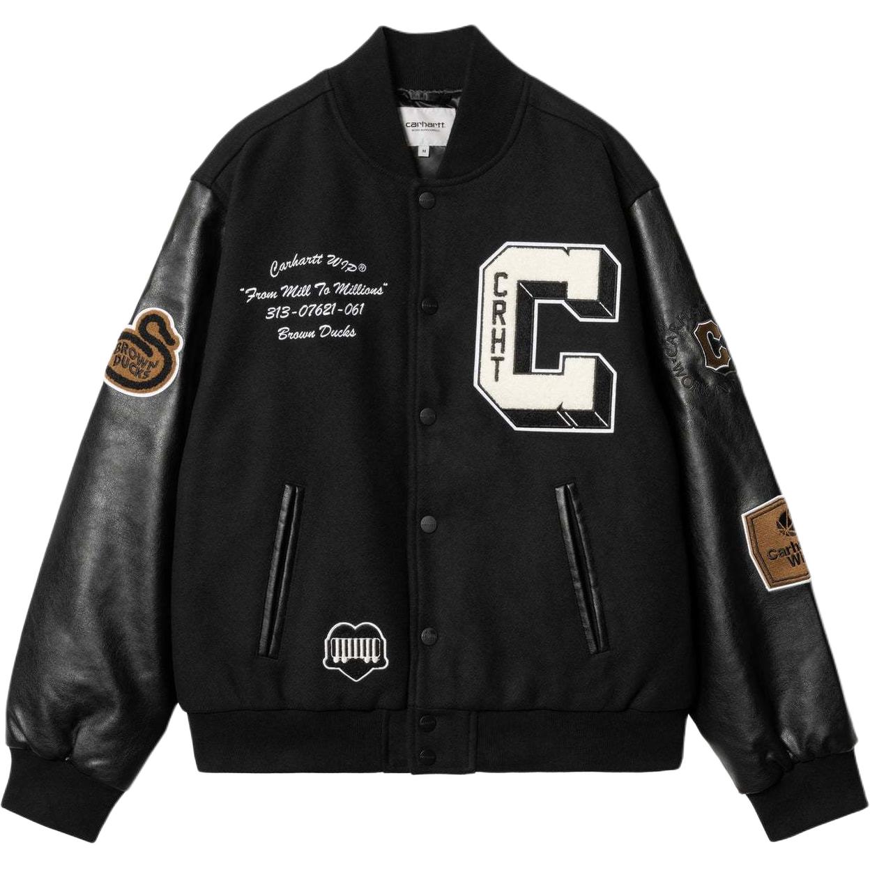 

Carhartt WIP Куртка-бомбер с коричневыми утками, Black