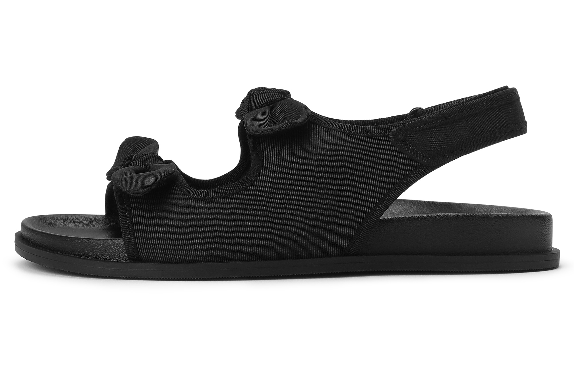 CHARLES&KEITH Маленькие пляжные сандалии CK 1,7 см женские черные текстурированные, цвет BLACK TEXTURED Black Textured