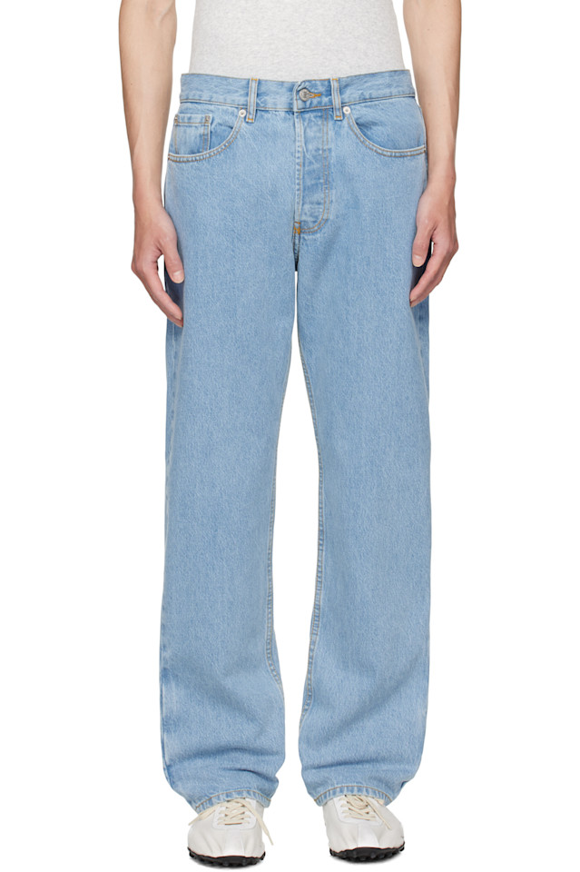 

Dries Van Noten Выцветшие синие джинсы