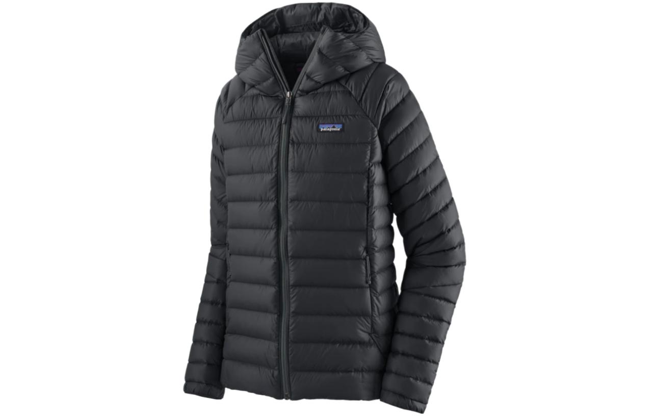 

Patagonia Пуховик с аппликацией логотипа, Black/BLK