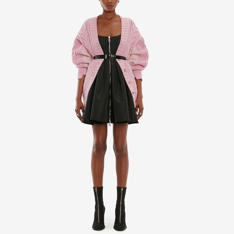 Alexander McQueen SS22 Вязаный свитер для женщин в розовом цвете — фото 4