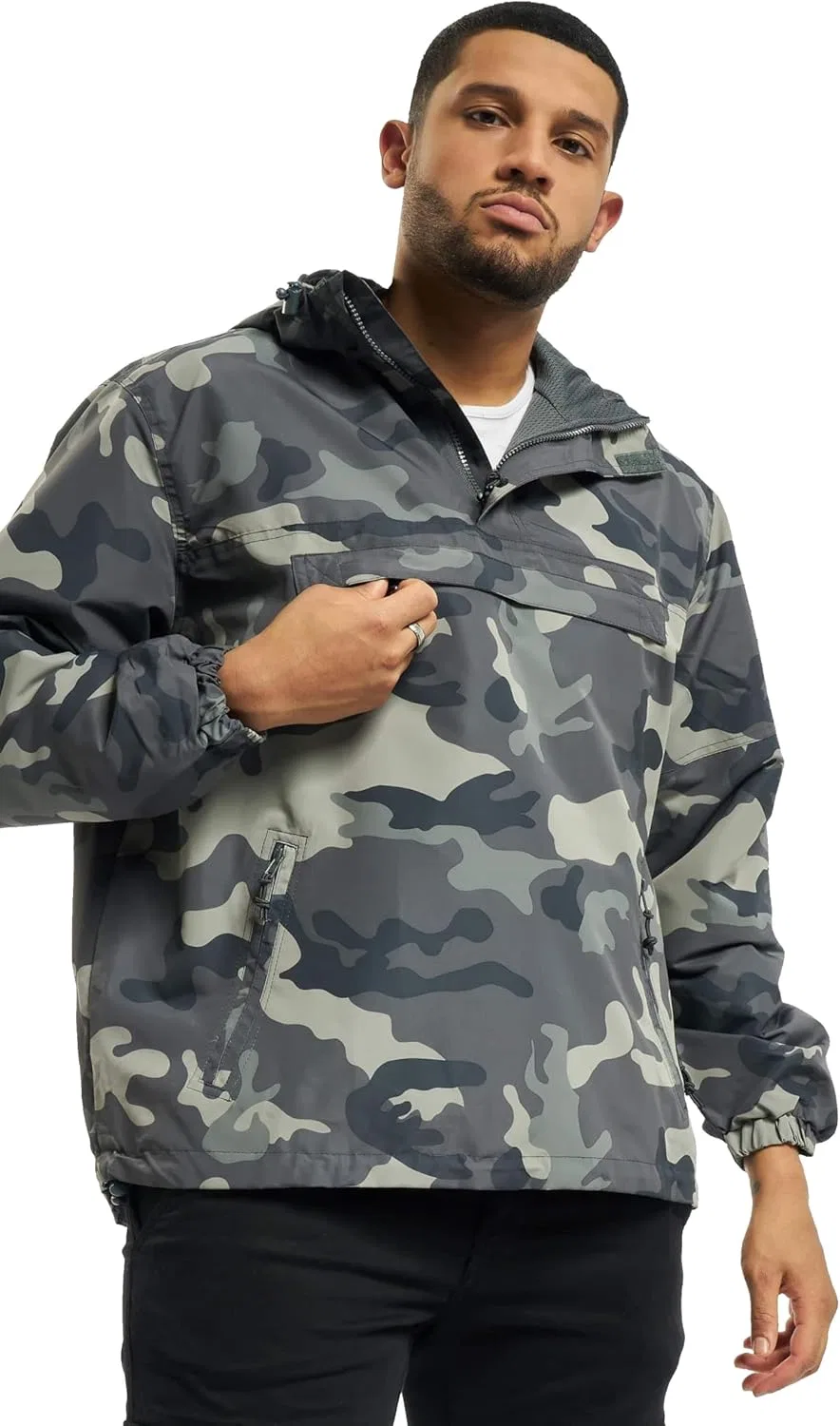 Ветровка мужская Brandit, цвет Gray Camo