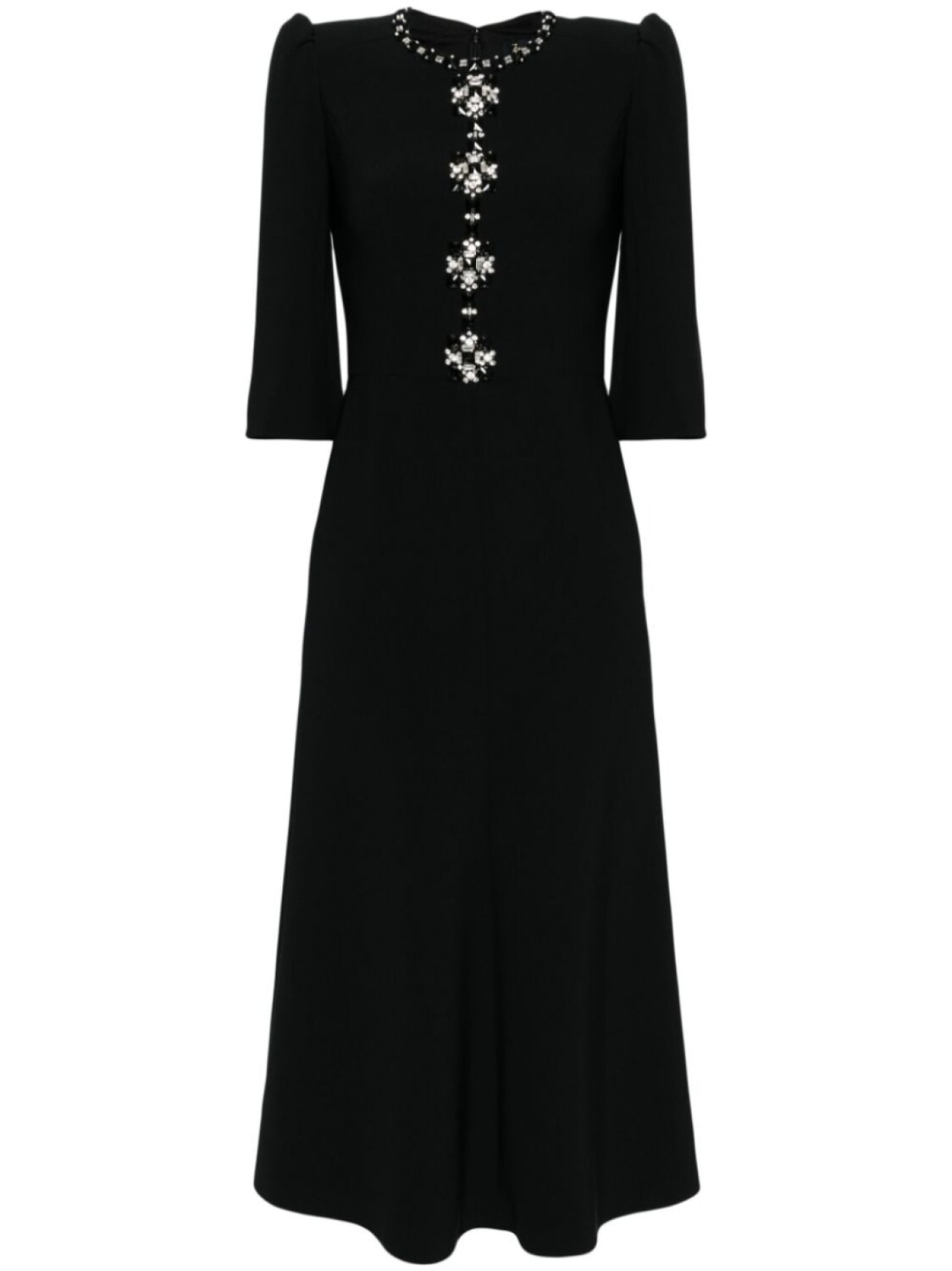 

Платье миди Capote с кристаллами Jenny Packham, черный