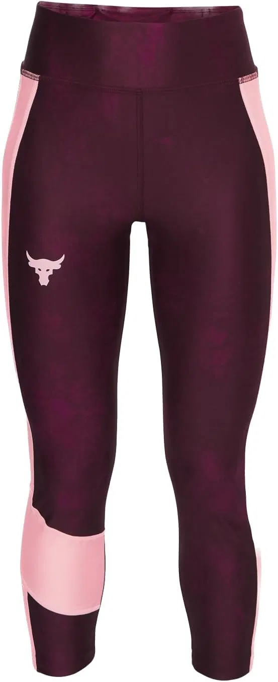 Укороченные леггинсы Under Armour HeatGear Armour для девочек, Level Purple/Rosewater