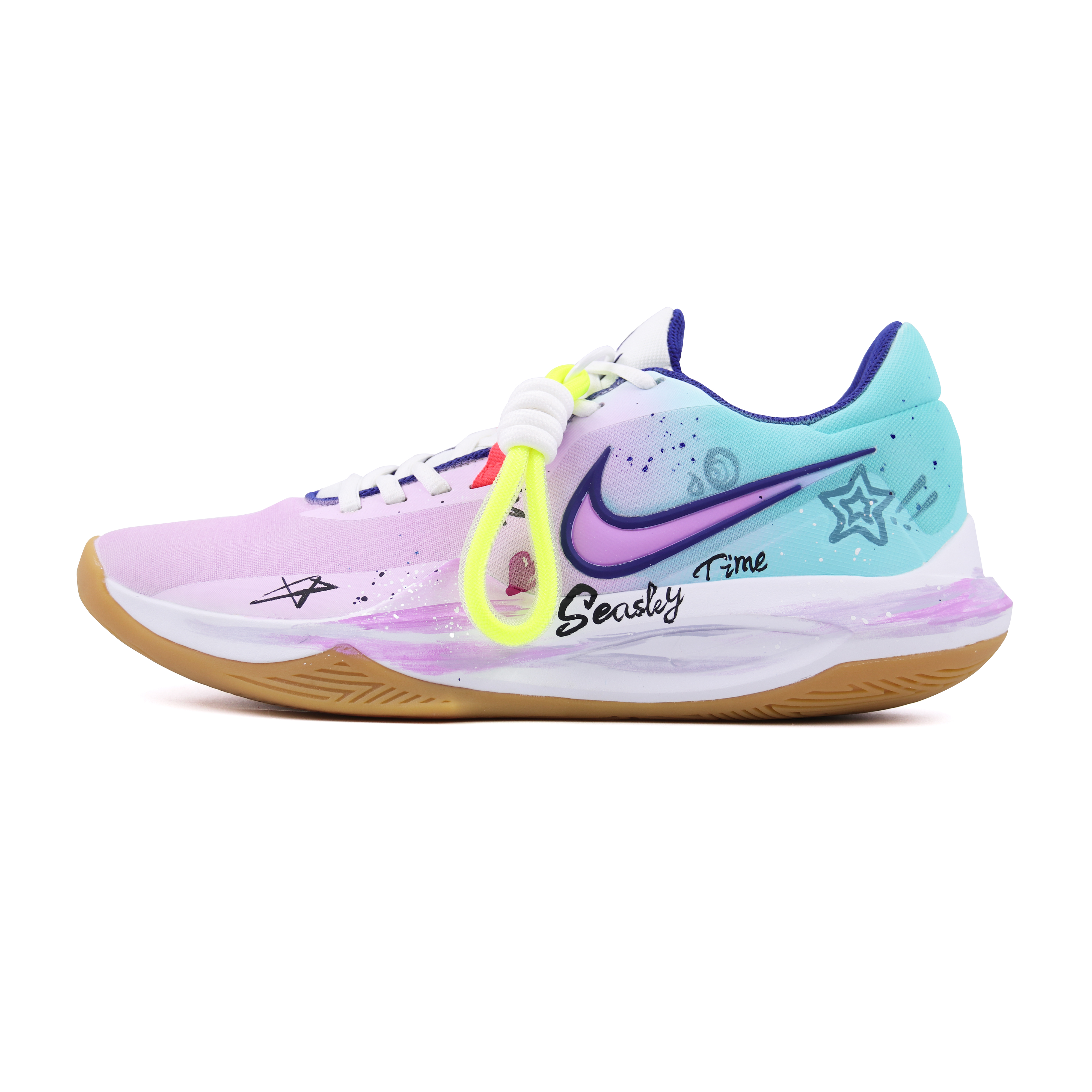 

Nike Баскетбольные кроссовки Precision 6 Phantom Purple Erosion, износостойкие и легкие, светло-фиолетовые, мужские