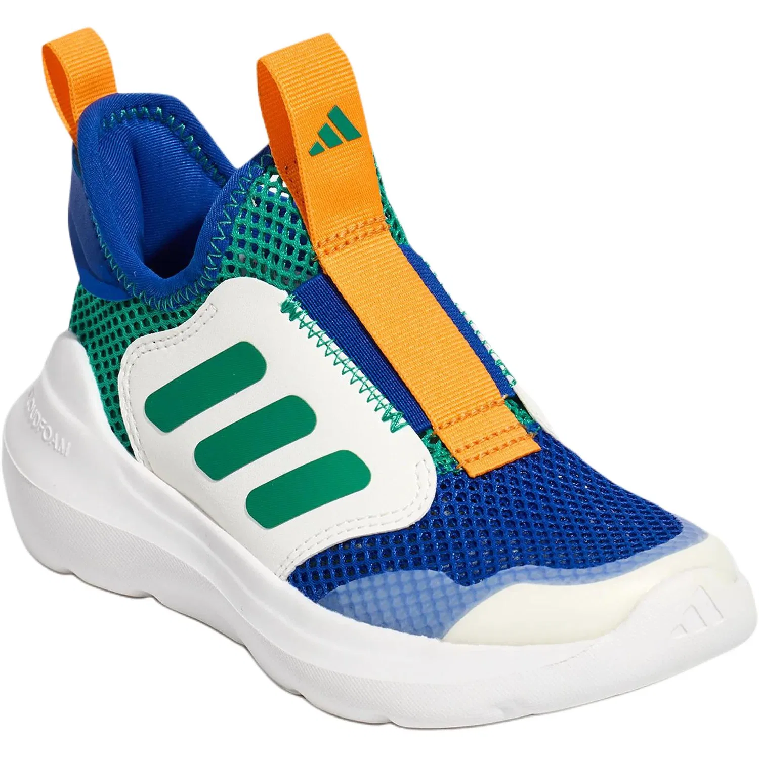 Детские кроссовки для бега Adidas Tensaur синие/зеленые/белые — фото 4
