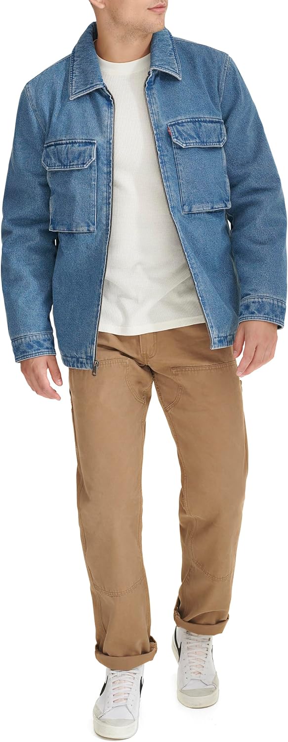 Мужская рабочая куртка Levi's с двумя нагрудными карманами, Medium Wash Denim Filled — фото 2