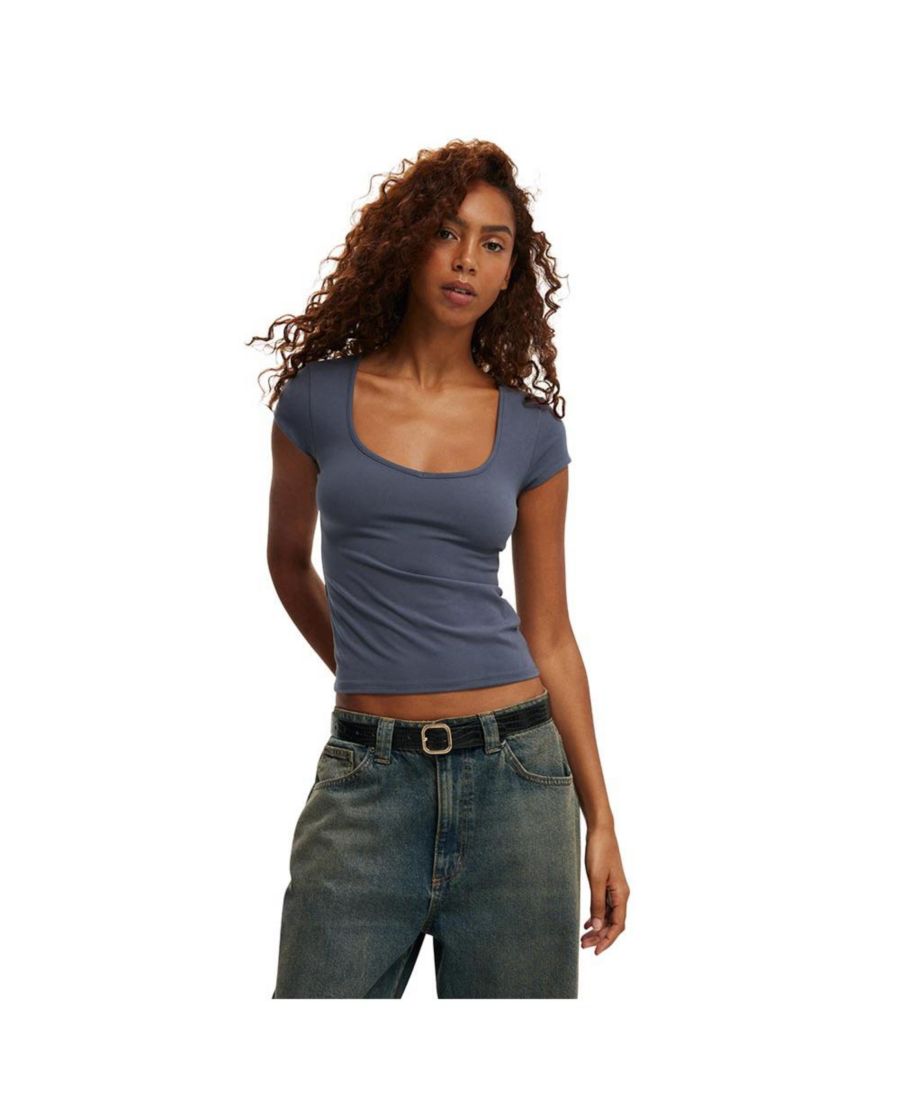 

Женская футболка с коротким рукавом "Hold Me" COTTON ON, Blue slate