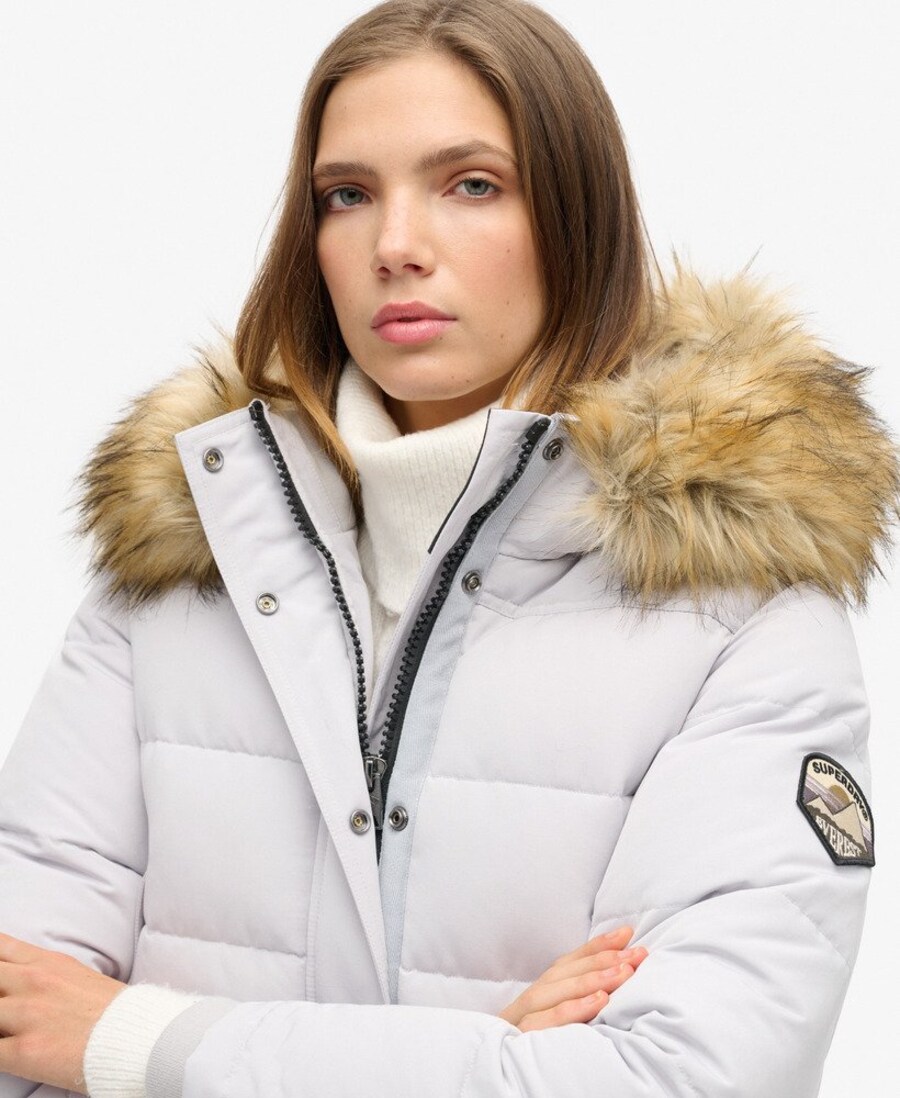 Куртка межсезонная Superdry Everest, светло-серый — фото 4