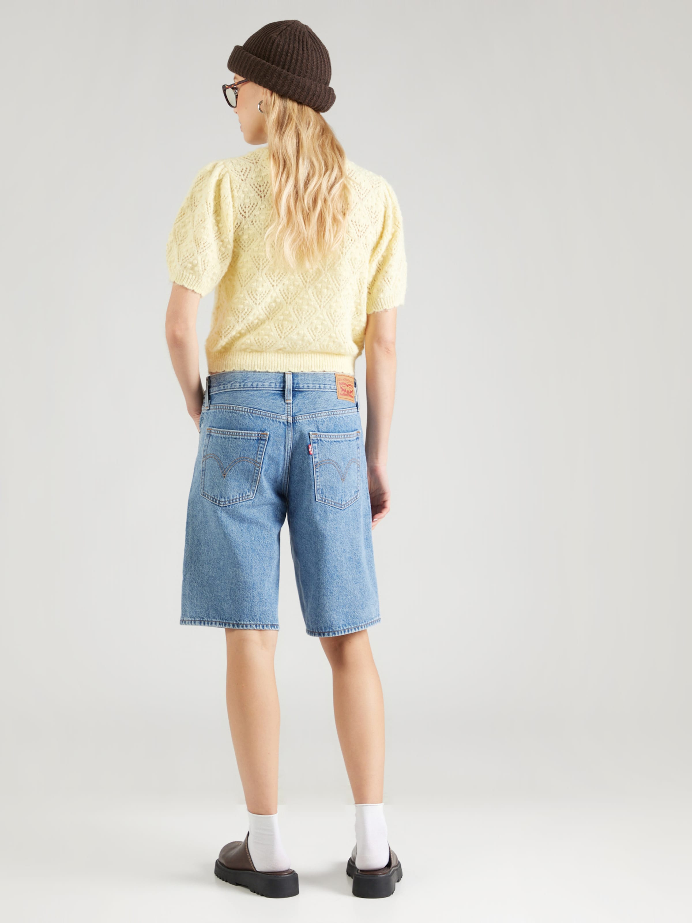LEVI'S  Джинсовые шорты свободного кроя 'Middy Jorts' в синем дениме — фото 4
