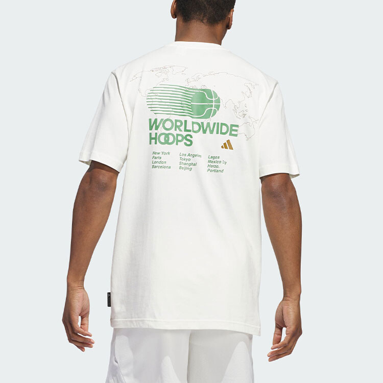 Футболка Rldwide мужская, цвет белый Adidas, цвет Jade White — фото 3