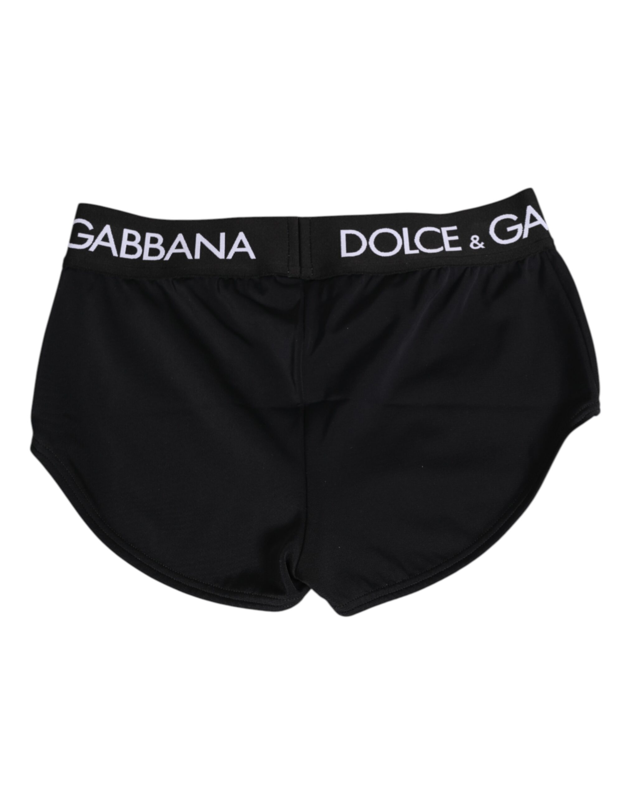 Черные нейлоновые шорты с логотипом на поясе Dolce & Gabbana, черный — фото 3