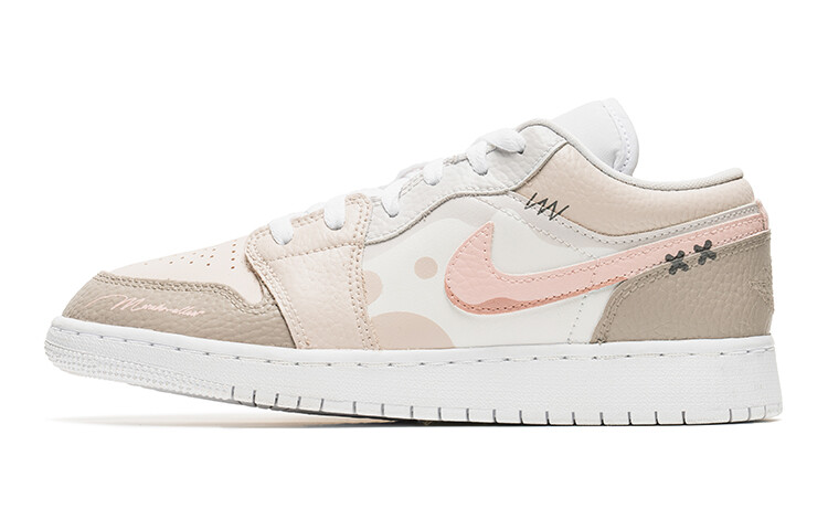 

Кроссовки Air JORDAN 1 Vintage Basketball Shoes Women's Low-Top Brown Pink