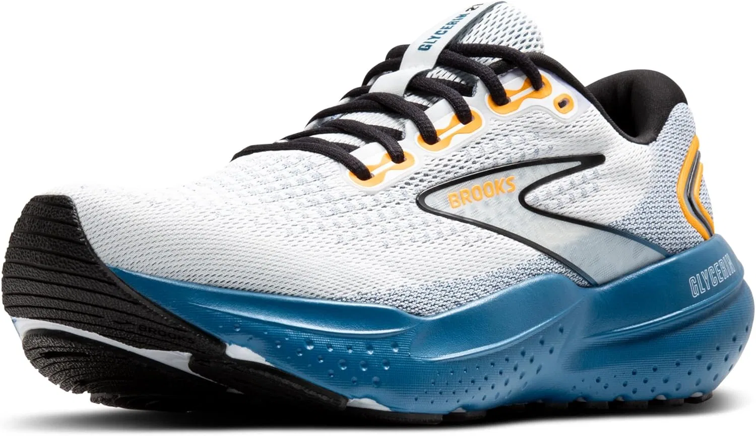 Мужские нейтральные беговые кроссовки Brooks Glycerin 21, 2-White Sapphire Orange
