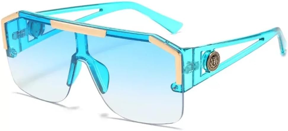 

Роскошные большие солнцезащитные очки для женщин в стиле ретро, ​​голубые солнцезащитные очки большого размера, черные, с защитой от УФ-излучения UV400 TYUVIVO, One Size