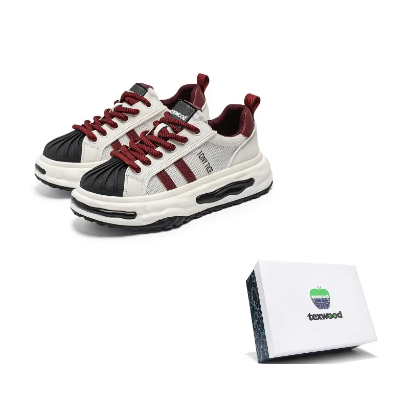 

TEXWOOD Мужские низкие кеды бело-красные, цвет White Red