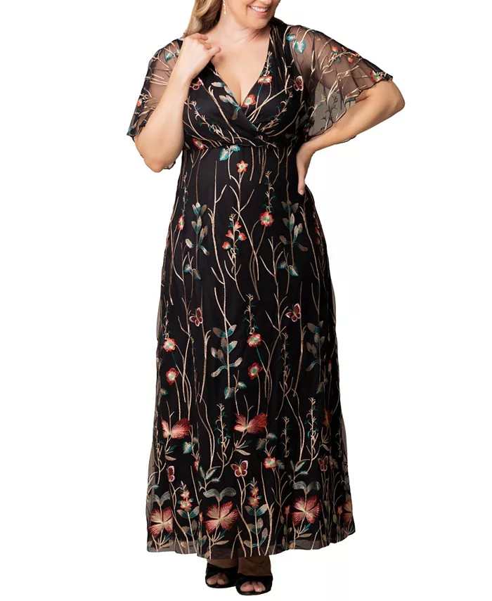

Вечернее платье с вышивкой Plus Size Embroidered Elegance Kiyonna, черный