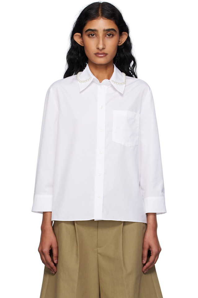 

Украшенная укороченная рубашка Simone Rocha, мультиколор