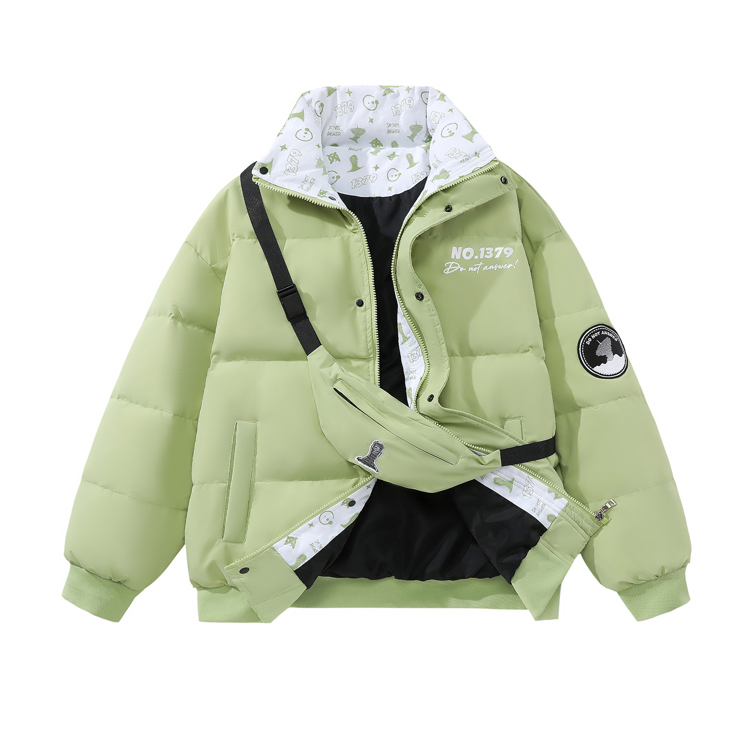 

THREE-BODY Унисекс пуховик, Pea Green