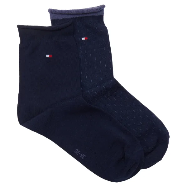 

Комплект из 2 коротких носков с присборенным верхом Tommy Hilfiger, синий