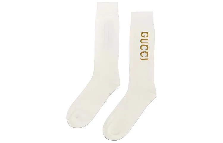 Носки гольф GUCCI мужские, 1 пара, бежевые — фото 3