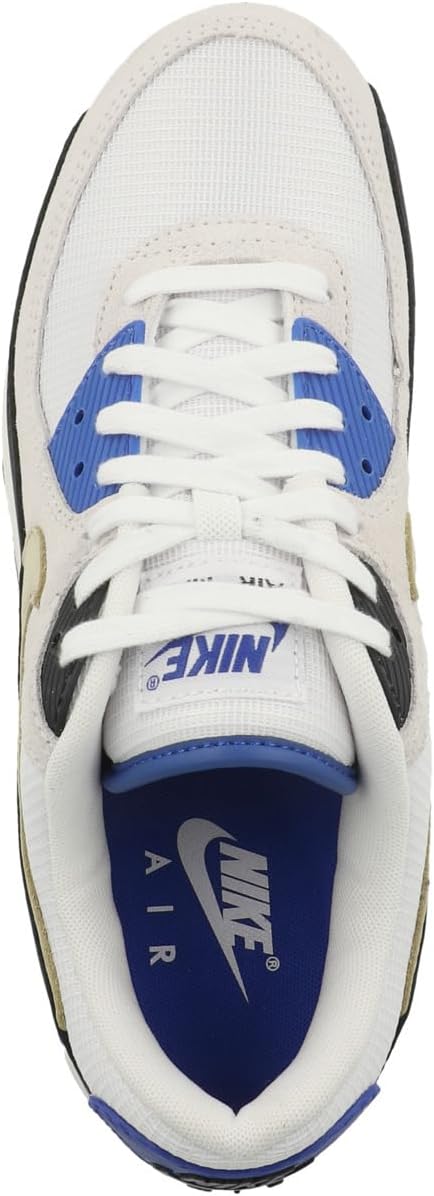 Мужские кроссовки Nike Air Max 90 Premium, White Khaki Racer Blue Black — фото 2